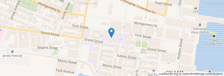 Mapa de ubicacion de Saint Peter's Church en Estados Unidos Da América, Nova Jérsei, Hudson County, Jersey City.