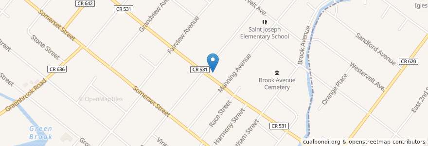 Mapa de ubicacion de Saint Joseph's Church en الولايات المتّحدة الأمريكيّة, نيو جيرسي, Somerset County, Plainfield.