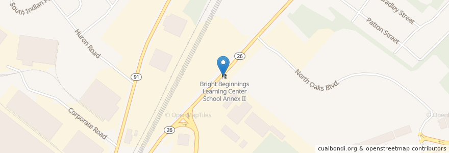 Mapa de ubicacion de Bright Beginnings Learning Center School Annex II en Estados Unidos De América, Nueva Jersey, Middlesex County, North Brunswick Township.