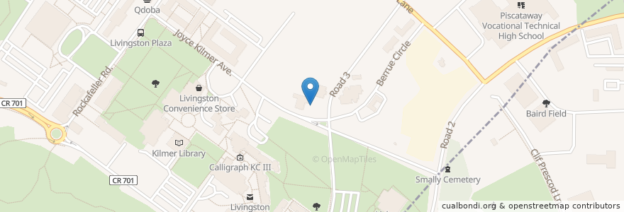 Mapa de ubicacion de Rutgers Livingston Day Care School en 美利坚合众国/美利堅合眾國, 新泽西州 / 新澤西州 / 紐澤西州, Middlesex County, Piscataway Township.