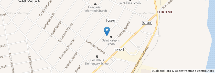 Mapa de ubicacion de Gateway School en Amerika Syarikat, New Jersey, Middlesex County, Carteret.