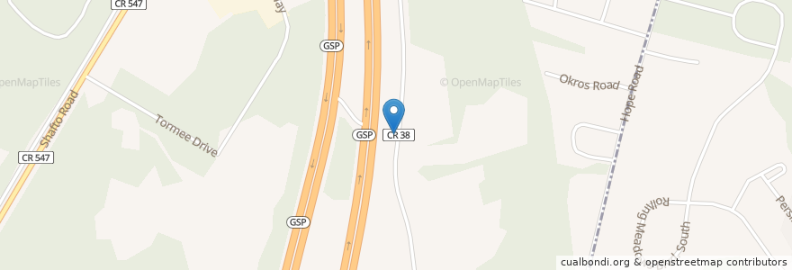 Mapa de ubicacion de ARC Dorothy B Hersh High School en Соединённые Штаты Америки, Нью-Джерси, Monmouth County, Tinton Falls.