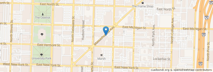 Mapa de ubicacion de Chatterbox Tavern en Stati Uniti D'America, Indiana, Indianapolis.