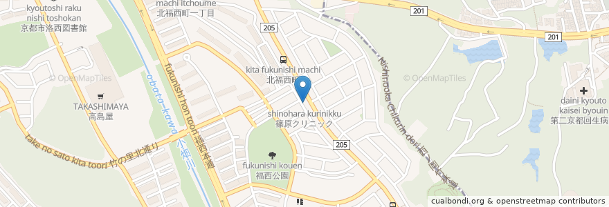 Mapa de ubicacion de 篠原クリニック en 日本, 京都府, 京都市, 西京区.