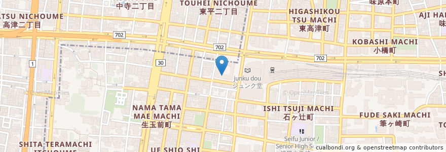 Mapa de ubicacion de とまこ en 日本, 大阪府, 大阪市, 天王寺区.