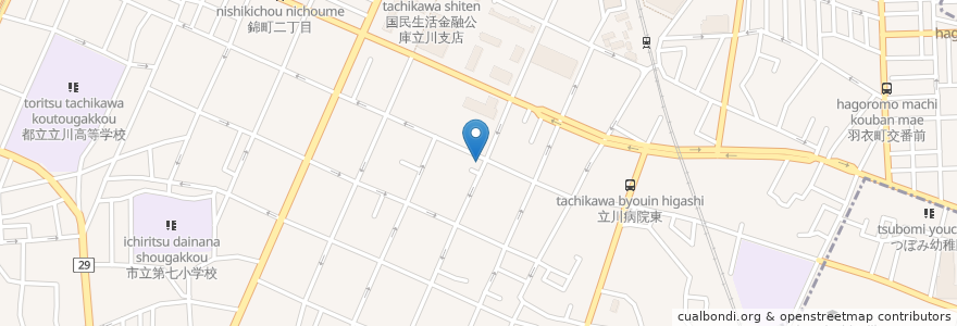 Mapa de ubicacion de すてっぷ en ژاپن, 東京都, 立川市.