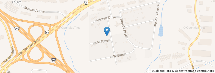 Mapa de ubicacion de Church in Raleigh en Stati Uniti D'America, Carolina Del Nord, Wake County, Raleigh.