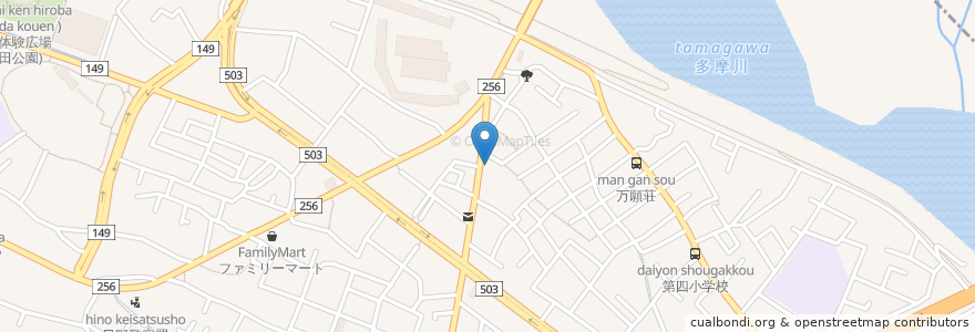 Mapa de ubicacion de タイムズ 甲州街道駅前 en Япония, Токио, Хино.