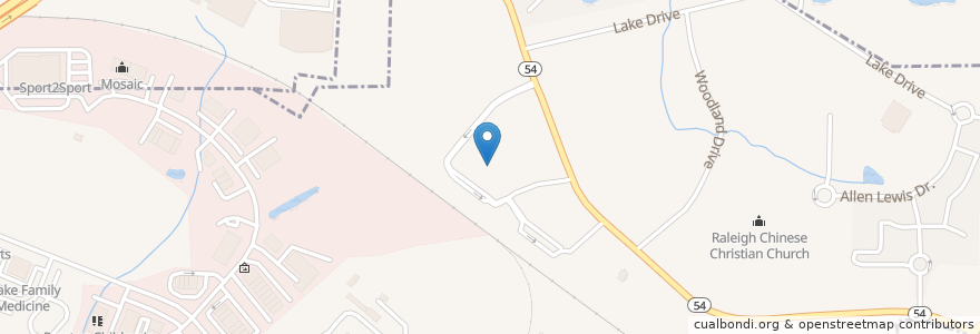 Mapa de ubicacion de Sree Venkateswara Temple of North Carolina en Verenigde Staten, North Carolina, Wake County, Cary.