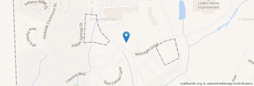 Mapa de ubicacion de Knightdale Post Office en États-Unis D'Amérique, Caroline Du Nord, Wake County, Knightdale.