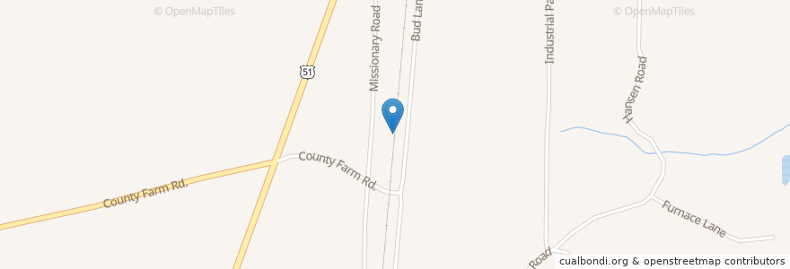 Mapa de ubicacion de Antioch Missionary Baptist Church en Stati Uniti D'America, Mississippi, Copiah County.