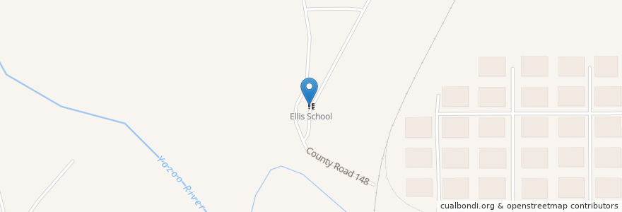 Mapa de ubicacion de Ellis School en الولايات المتّحدة الأمريكيّة, مسيسيبي, Leflore County.