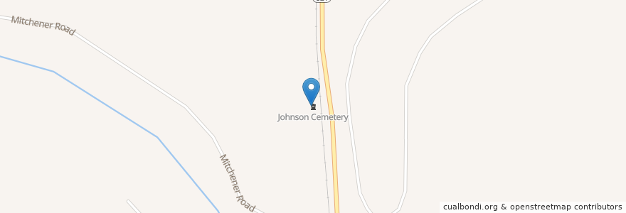 Mapa de ubicacion de Johnson Cemetery en Amerika Birleşik Devletleri, Mississippi, Tallahatchie County.