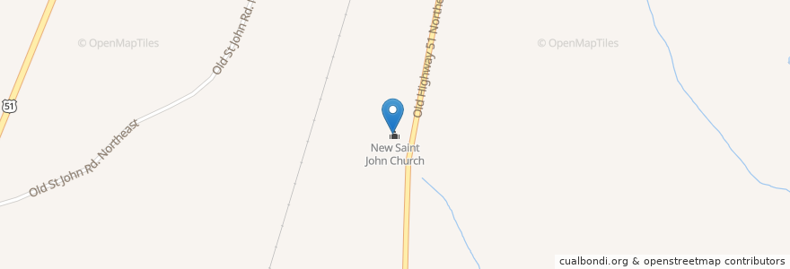 Mapa de ubicacion de New Saint John Church en United States, Mississippi, Lincoln County.