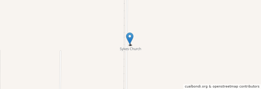 Mapa de ubicacion de Sykes Church en United States, Mississippi, Quitman County.