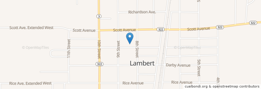 Mapa de ubicacion de First Baptist Church of Lambert en الولايات المتّحدة الأمريكيّة, مسيسيبي, Quitman County.