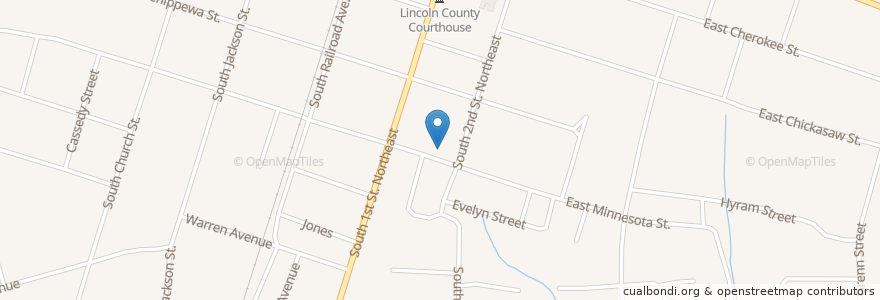 Mapa de ubicacion de Saint James Baptist Church en United States, Mississippi, Lincoln County, Brookhaven.