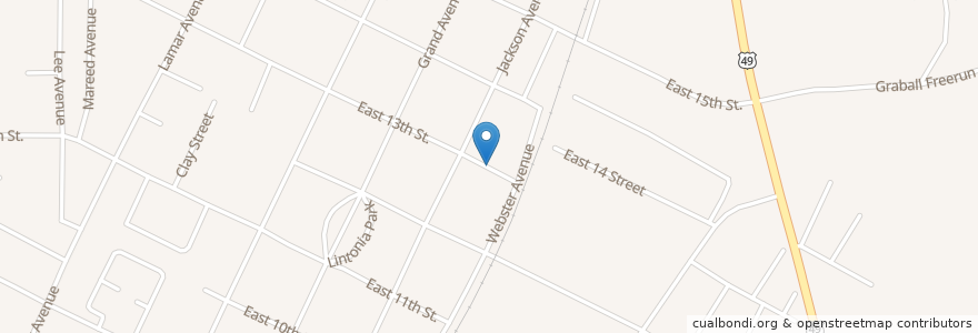 Mapa de ubicacion de Calvary Baptist Church en Estados Unidos De América, Misisipi, Yazoo County, Yazoo City.