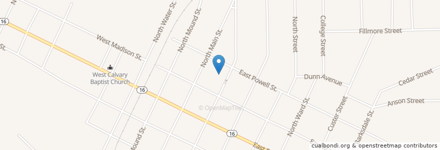 Mapa de ubicacion de First Presbyterian Church en 美利坚合众国/美利堅合眾國, 密西西比州, Yazoo County, Yazoo City.