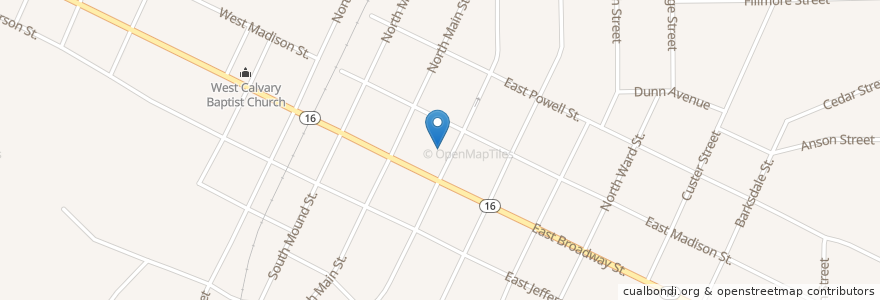 Mapa de ubicacion de Saint Marys Catholic Church en Stati Uniti D'America, Mississippi, Yazoo County, Yazoo City.