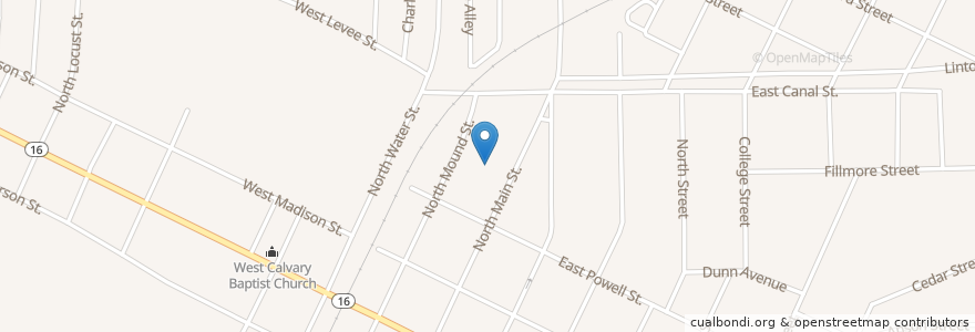 Mapa de ubicacion de Trinity Episcopal Church en États-Unis D'Amérique, Mississippi, Yazoo County, Yazoo City.