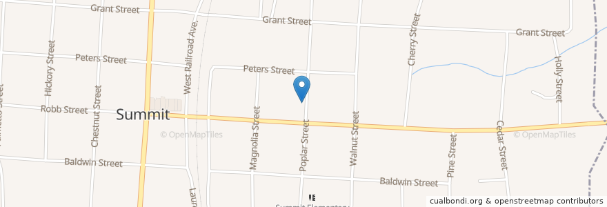 Mapa de ubicacion de First Baptist Church en Stati Uniti D'America, Mississippi, Pike County, Summit.