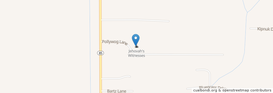 Mapa de ubicacion de Jehovah's Witnesses en 美利坚合众国/美利堅合眾國, 蒙大拿州, Gallatin County.