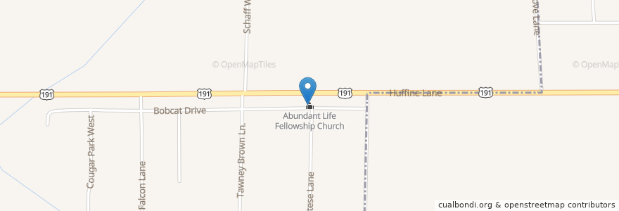Mapa de ubicacion de Abundant Life Fellowship Church en ایالات متحده آمریکا, Montana, Gallatin County, Four Corners.