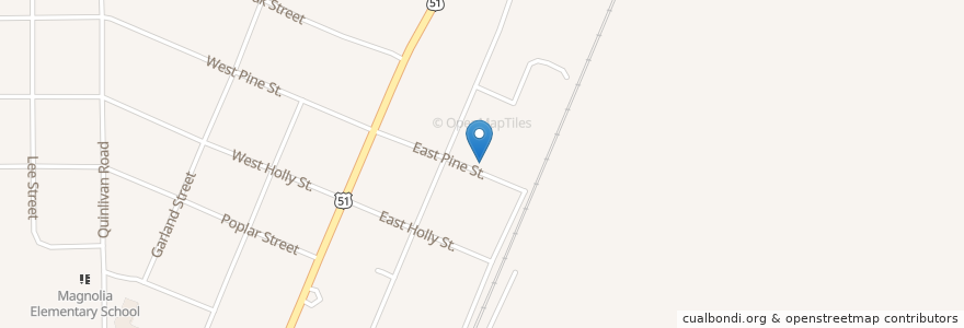 Mapa de ubicacion de New Zion Baptist Church en Estados Unidos Da América, Mississippi, Pike County, Magnolia.