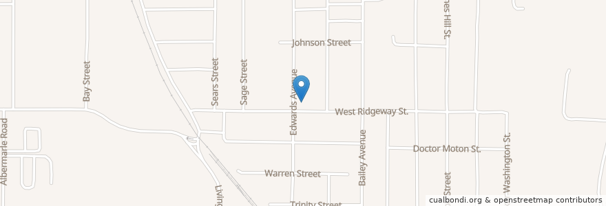 Mapa de ubicacion de Cade Chapel Missionary Baptist Church en Amerika Syarikat, Mississippi, Hinds County, Jackson.