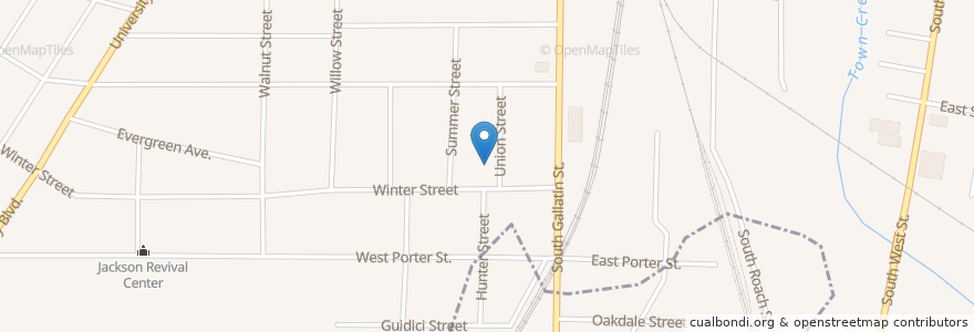 Mapa de ubicacion de Grace United Methodist Church en 美利坚合众国/美利堅合眾國, 密西西比州, Hinds County, Jackson.