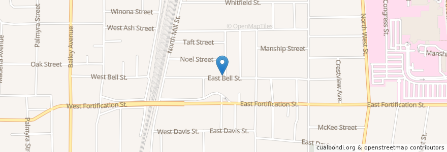 Mapa de ubicacion de True Light Baptist Church en Vereinigte Staaten Von Amerika, Mississippi, Hinds County, Jackson.