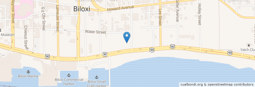 Mapa de ubicacion de Church of the Redeemer en Estados Unidos Da América, Mississippi, Harrison County, Biloxi.