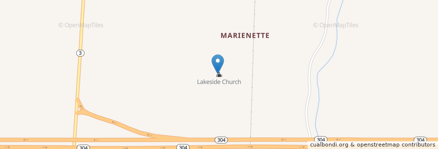 Mapa de ubicacion de Lakeside Church en アメリカ合衆国, ミシシッピ州, Desoto County.