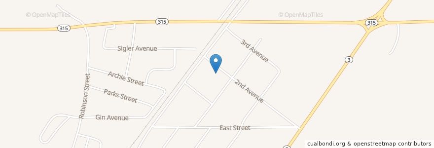 Mapa de ubicacion de Sledge Elementary School en アメリカ合衆国, ミシシッピ州, Quitman County, Sledge.