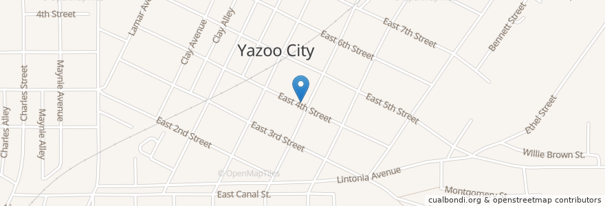 Mapa de ubicacion de Webster Elementary School en Estados Unidos Da América, Mississippi, Yazoo County, Yazoo City.