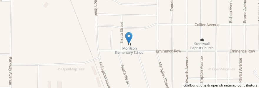Mapa de ubicacion de Morrison Elementary School en Vereinigte Staaten Von Amerika, Mississippi, Hinds County, Jackson.