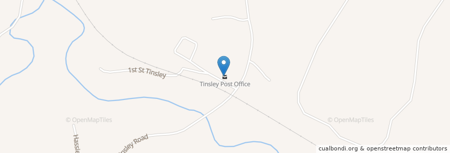 Mapa de ubicacion de Tinsley Post Office en États-Unis D'Amérique, Mississippi, Yazoo County.