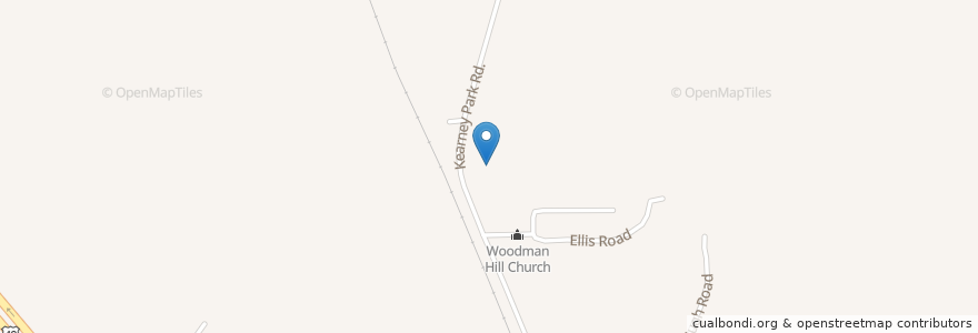 Mapa de ubicacion de Woodman Hill Missionary Baptist Church Cemetery en Estados Unidos Da América, Mississippi, Madison County.