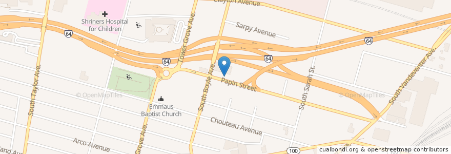 Mapa de ubicacion de Wheatley School en 美利坚合众国/美利堅合眾國, 密蘇里州, City Of Saint Louis, St. Louis.