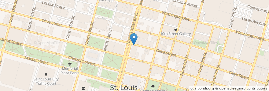Mapa de ubicacion de Henry W Wheeler Post Office en Amerika Syarikat, Missouri, City Of Saint Louis, St. Louis.