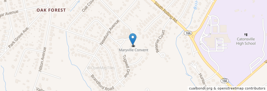 Mapa de ubicacion de Maryville Convent en États-Unis D'Amérique, Maryland, Baltimore County.
