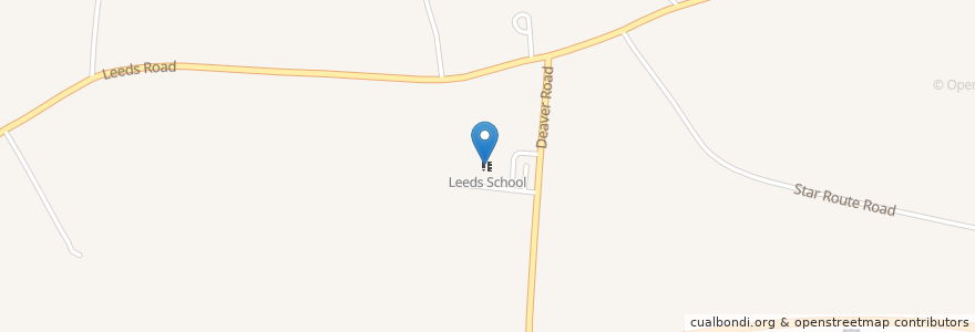 Mapa de ubicacion de Leeds Elementary School en United States, Maryland, Cecil County.