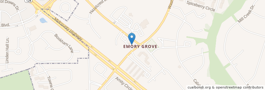Mapa de ubicacion de Emory Grove United Methodist Church en Estados Unidos De América, Maryland, Montgomery County, Redland.