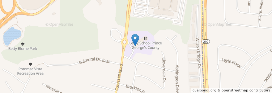 Mapa de ubicacion de Addison School en United States, Maryland, Prince George's County, Fort Washington.