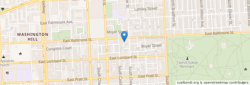 Mapa de ubicacion de Gospel Temple en 美利坚合众国/美利堅合眾國, 马里兰州, Baltimore.