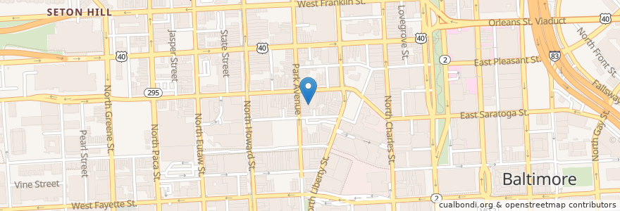 Mapa de ubicacion de Saint Alphonsus School en Stati Uniti D'America, Maryland, Baltimore.