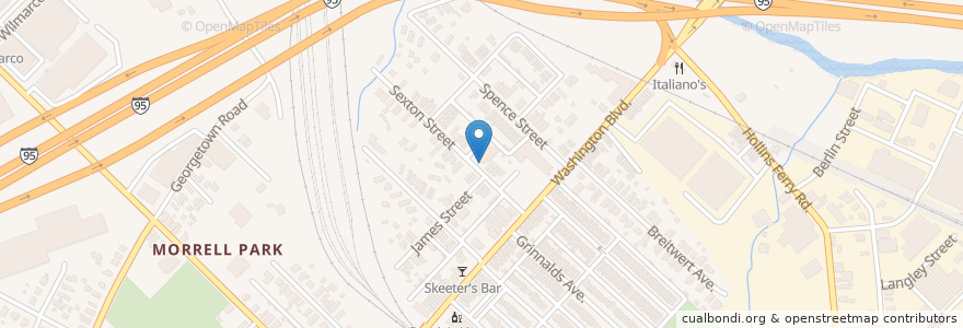 Mapa de ubicacion de Sexton United Methodist Church en ایالات متحده آمریکا, مریلند, Baltimore.