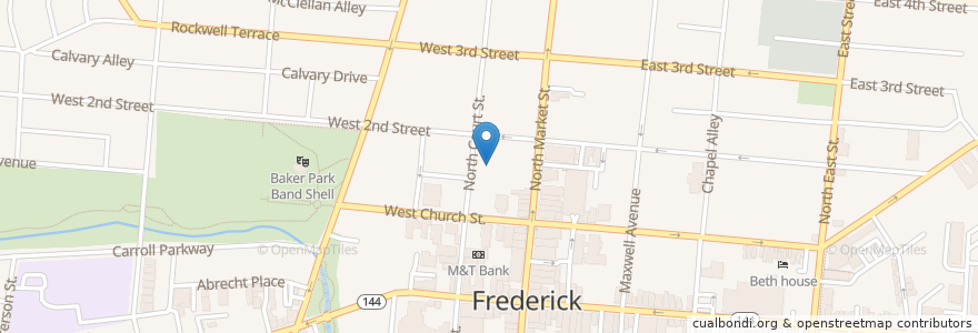 Mapa de ubicacion de Beth Shalom Synagogue en United States, Maryland, Frederick County, Frederick.