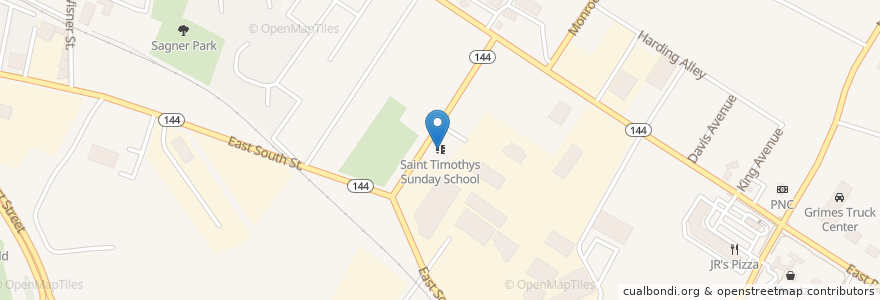 Mapa de ubicacion de Saint Timothys Sunday School en United States, Maryland, Frederick County, Frederick.